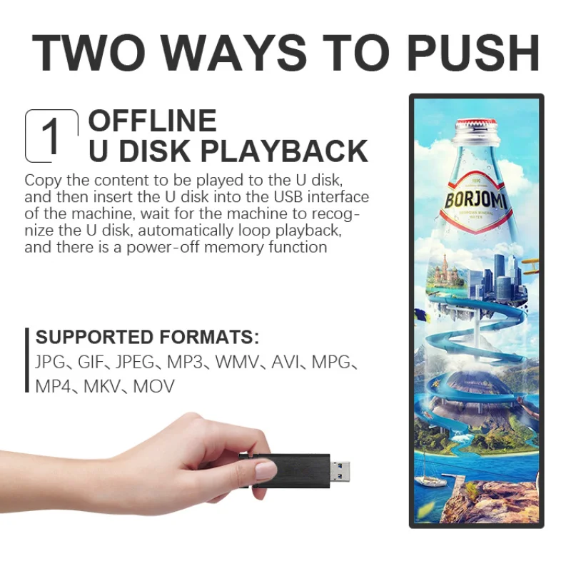 Custom.Stretch Display 19 21 24 28 29 36 43 48 بوصة Lcd bar شاشة واسعة جدًا سوبر ماركت شاشة رف رقمية للإعلان #6