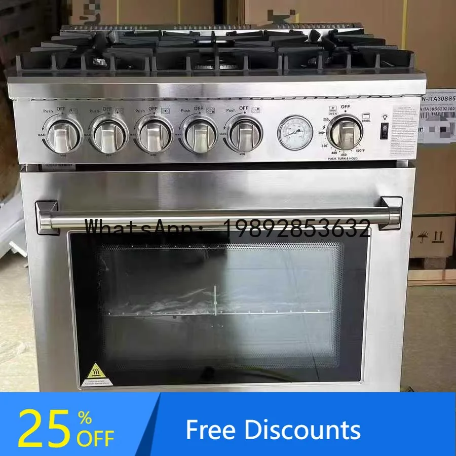 

CZ Five Gas Multi-Head Burner Gas Stove Range with Integrated Oven Gas Stove with Oven