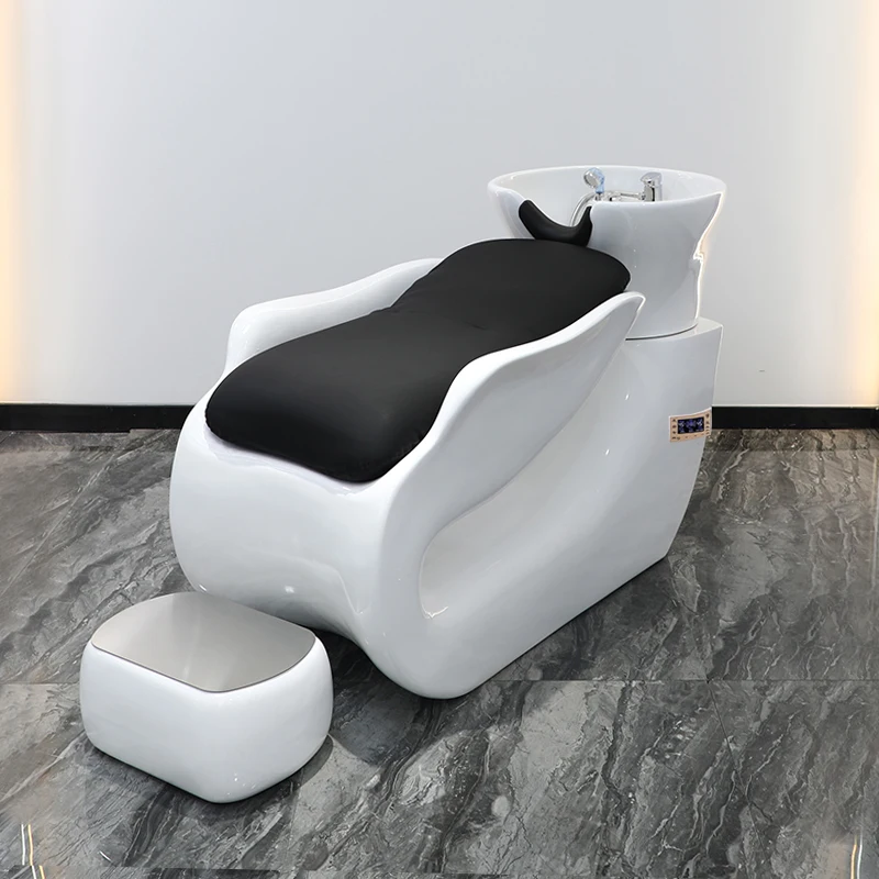 

Luxury Reclining Shampoo Chair Hair Salon Head Spa Hairwash Bed Stylist Professionals Haar Wasch Liege Barber Station Furniture