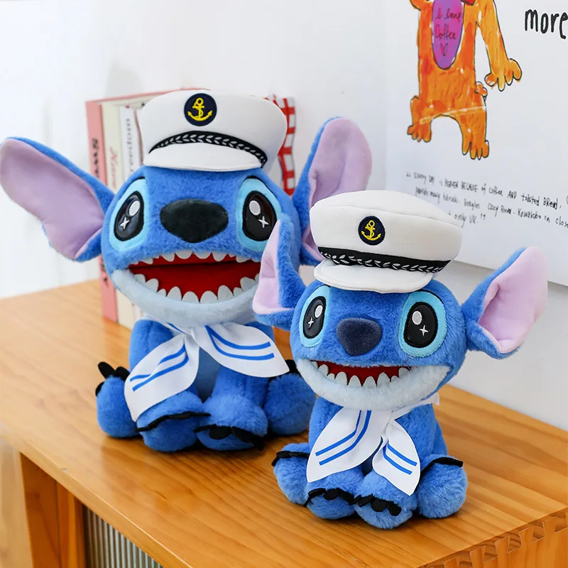 New Anime Navy Stitch Doll Cute Plush Toy Home Decorations Ornaments Gifts Cartoon Character Stuffed Animal Toy children gifts