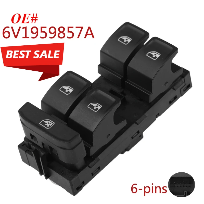 

New 6V1959857A For Skoda Fabia Rapid 2013-2020 Power Window Control Switch