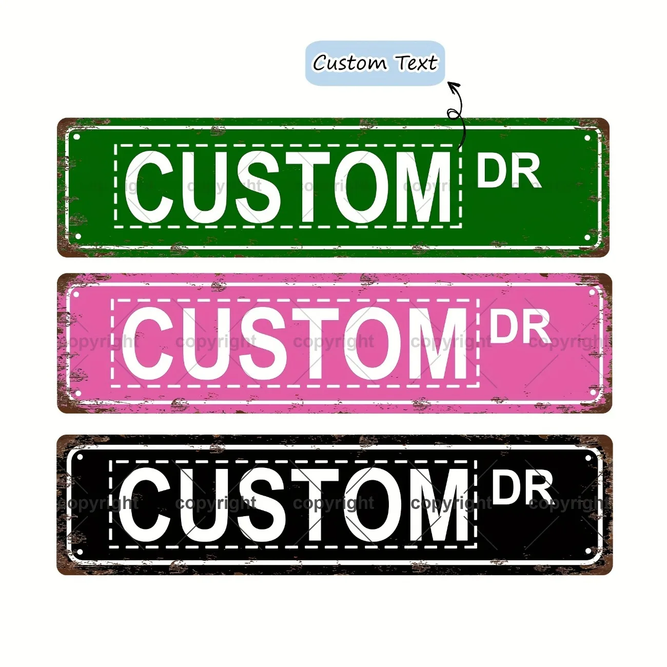 CIFbuy Anpassbares Personalisiertes Vintage-Metallschild, Individueller Text für Bar, Café, Garage, Heim-Wanddekoration