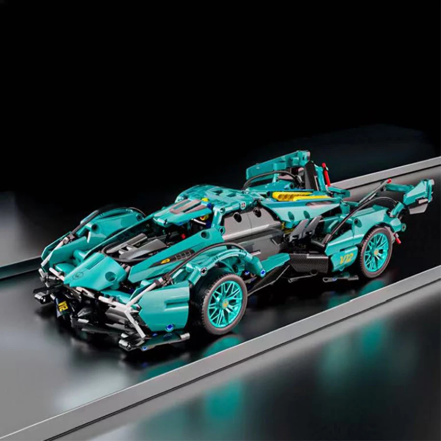 Ensemble de blocs de construction de voiture de sport 1:14, décoration de bureau ou de maison, être assemblé comme pièce d'affichage, parfait comme cadeau pour les vacances