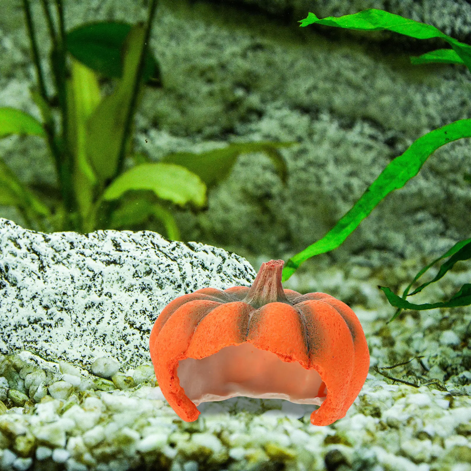 Pumpkin Aquarium Decor Yellow  - огляд і ціна Aquarium Fish Yellow