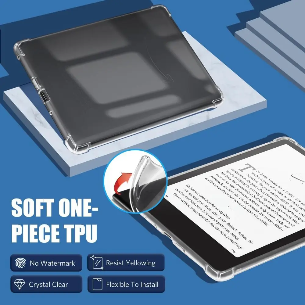 

Чехол для чтения электронных устройств с защитой от царапин, подушка безопасности, чехол с электронными чернилами для Kindle Paperwhite 2024, 7-дюймовый 12-го поколения/Colorsoft Signature Edition