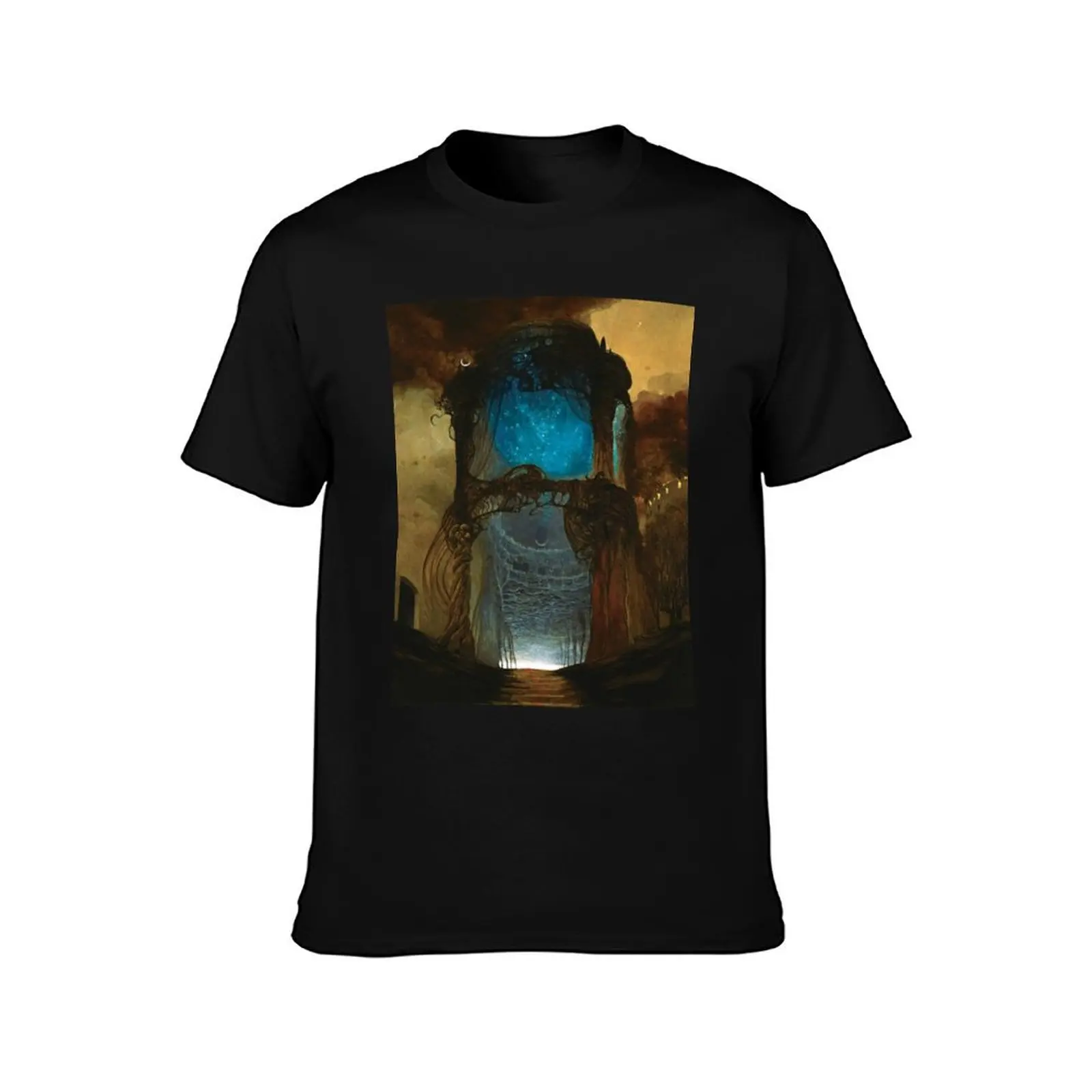 Untitled, byZdzis?aw Beksiński T-Shirt tops blue archive Short sleeve tee men