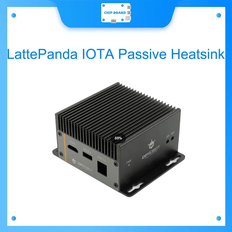 

LattePanda IOTA aluminum heatsink case provides effective passive cooling and durable protection
