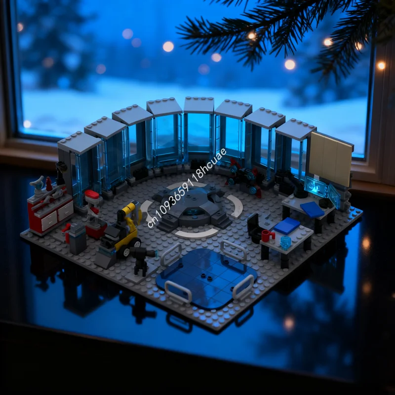 

422 шт. MOC Iron Manned S Workshop Супергерои Модель Строительные блоки Игрушки Сборка Рождественский подарок DIY Идея Образование День рождения