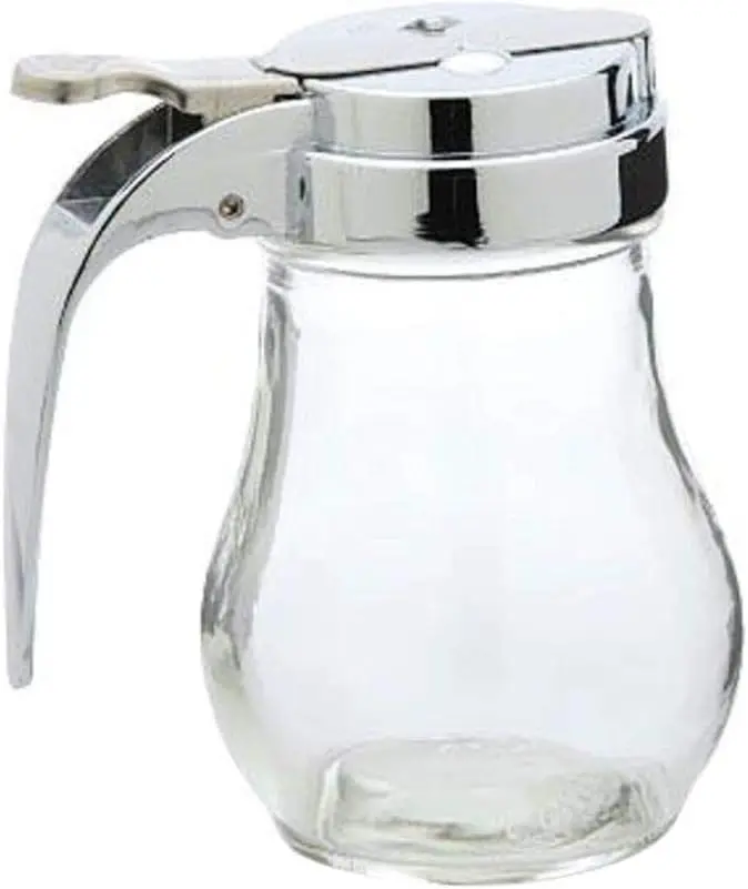 

6 oz Syrup Dispenser with Chrome Top for Pancakes, Coffee, and Parties