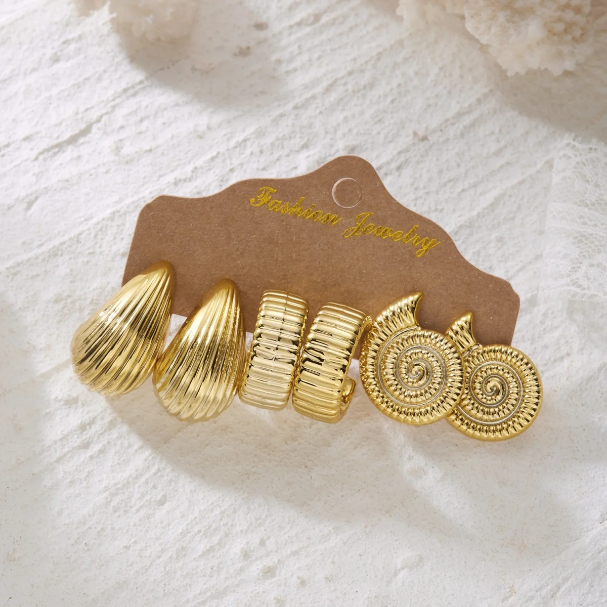 Bohemian Seestern Lava Wassertropfen CCB Ohrstecker-Set für Damen und Herren Muschel C-förmige Ohrringe Sommerurlaub Party Schmuck – Detail 16