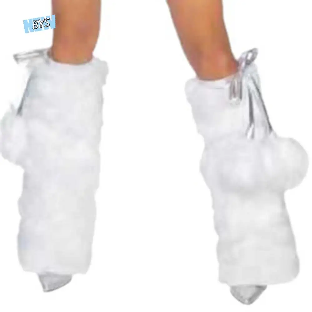 

Soft Fluffy Faux Fur Leg Warmers Colorful Thick Warm Knee Sleeve Comfortable Solid Color Knee High Boots Cover Boot Toppers