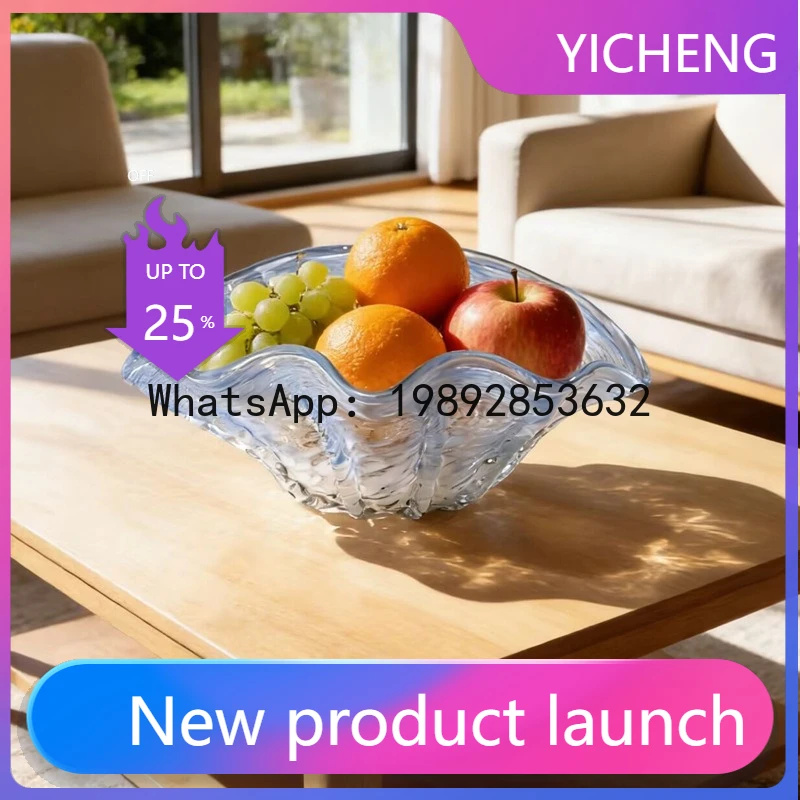 

Glass Vase Curved Gradient Blue Flower Pot Fruit Tray Flower Vases Flowerpot Transparent Hydroponics Terrarium Home Decoration