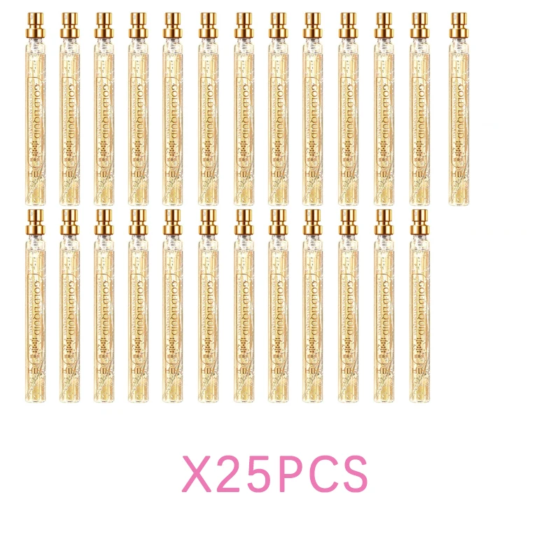 

25pcs 24K Gold Face Serum Active Collagen Silk Thread Face Essence Nourish Smoothing Moisturizing Hyaluronic Skin Care Set