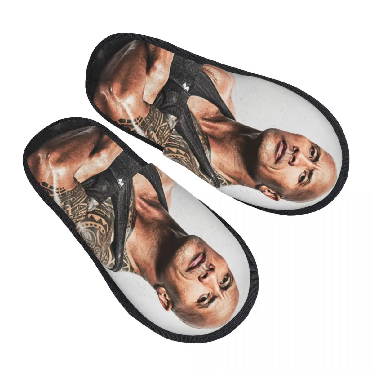 

Женские уютные теплые тапочки из пены с эффектом памяти The Rock Face Dwayne, знаменитые домашние тапочки с актером Джонсоном