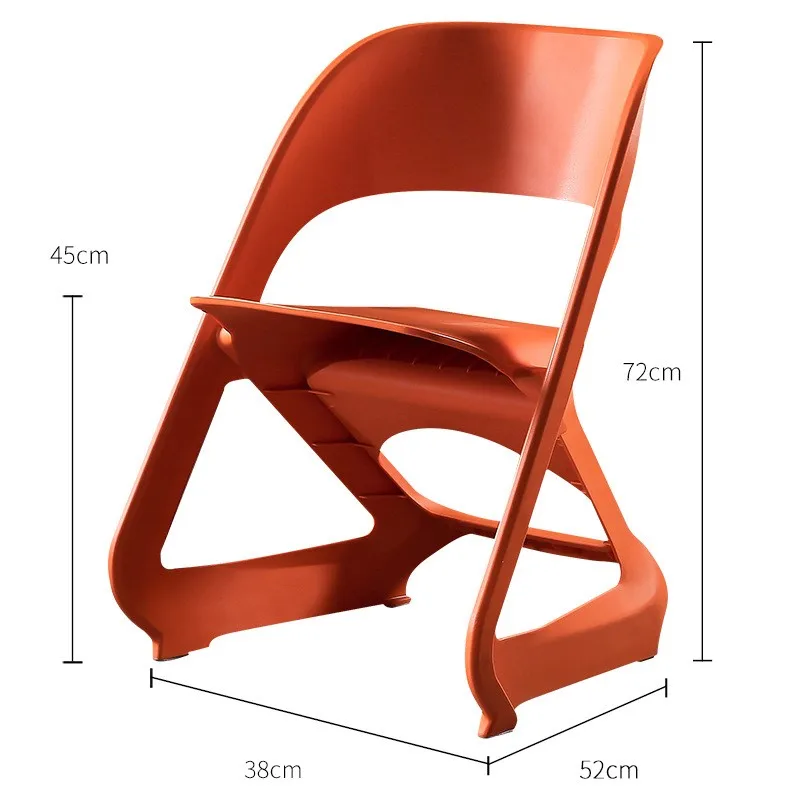 Wuli House Nordic Style Simple Backrest Casual Multi-color Plastic PP Material Suitable For Restaurant Living Room Dining Chair