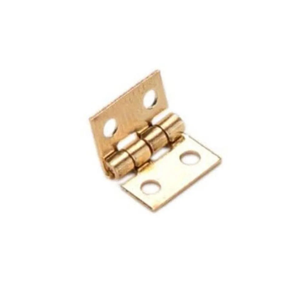 50pcs Mini Brass Hinge W/Nails Small Craft Case Jewelry Wooden Box Cabinet Door Hinges Cupboard Furniture Decor Furniture Access