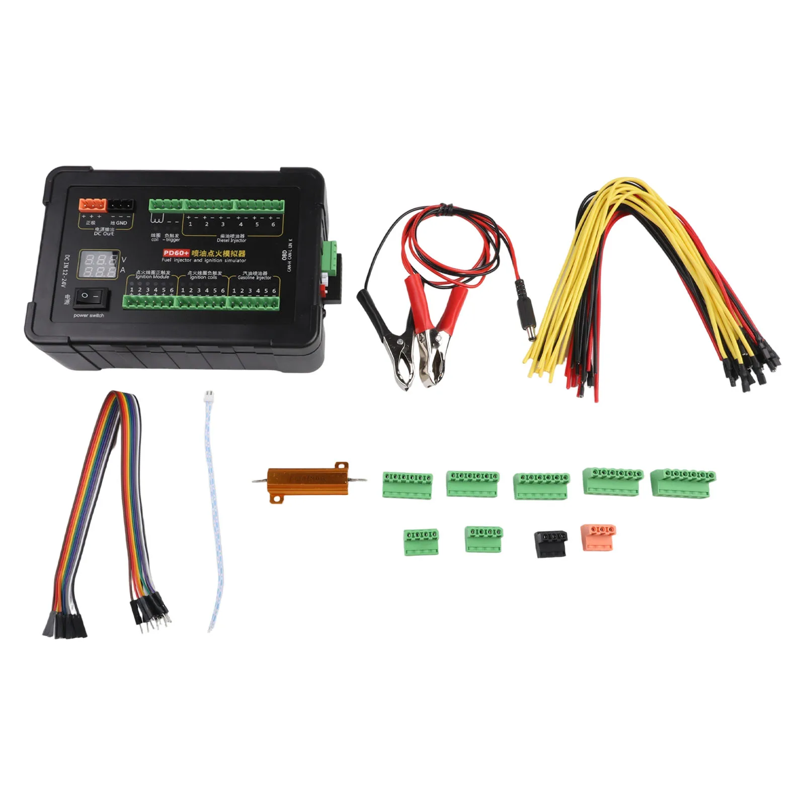 PD60 Car Computer Tester Fuel Injector And Ignition Coil Simulator For Auto Repair Shop Diagnostic Tool With Voltmeter Ammeter