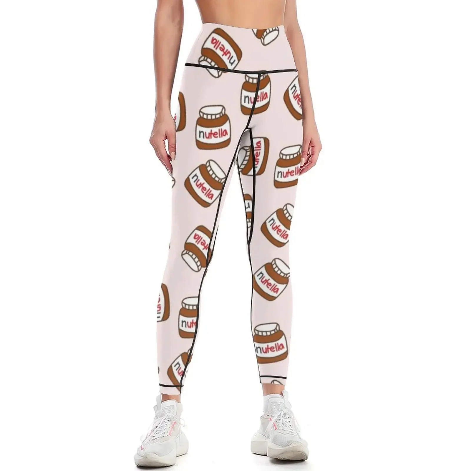 

Cute Tumblr Nutella Pattern Leggings sporty woman gym legging push up Leginsy push up Legging sport Womens Leggings
