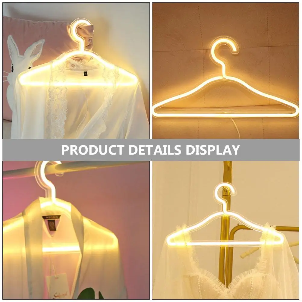 

Neon Light Proposal Decor Colored LED Lantern Hanger Shaped Creative Clothing Stand Romantic Wedding Gifts