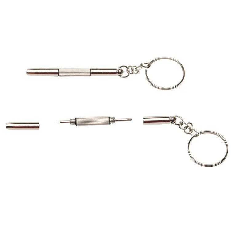 Multifunctional Mini 3 in1 Precision Repair Screwdriver Glasses Phone Watch Screw Repair Tool Keyring Keychain