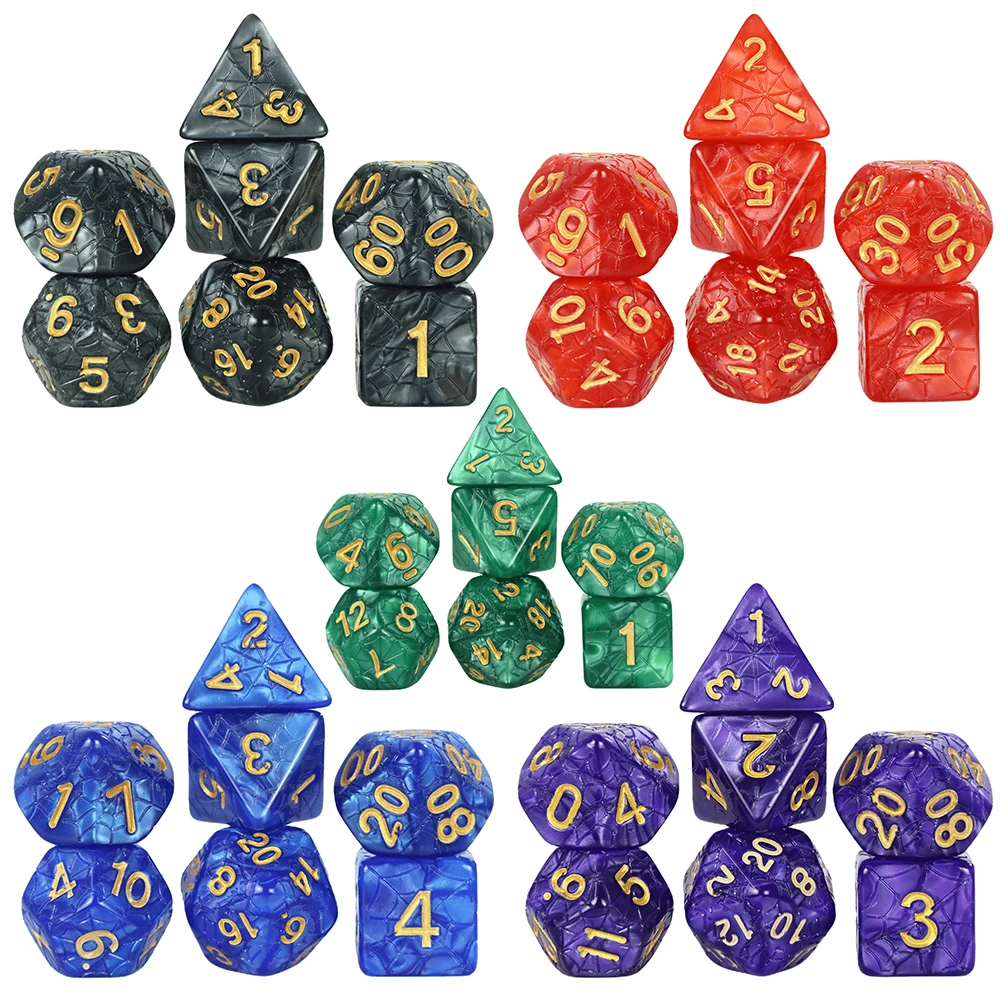 Polyhedral Dice Set Amazing Spider Web RPG Dice - Perfect for DND Board Games and Role-Playing