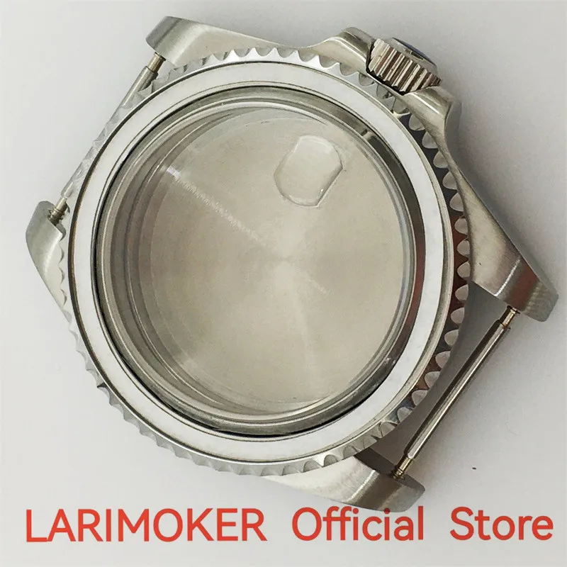 LARIMOKER New 40mm/43mm Stainless Steel Sapphire Glass Silver Case miyota8215 DG 2813 3804 NH34 to NH39 PT5000 Seagull Movement