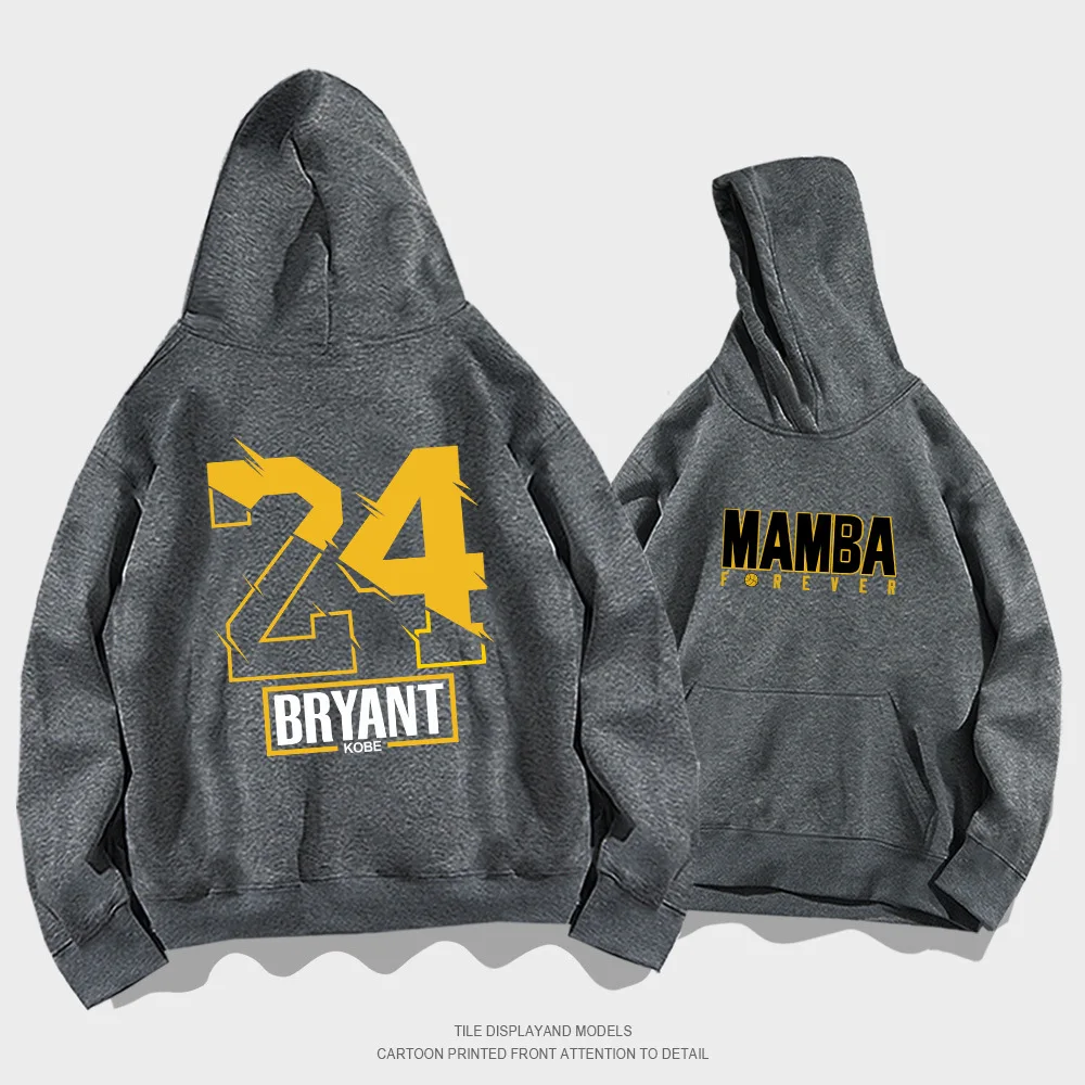 Y Bryant Kobe 24 Hoodie Autumn/Winter Fashion Brand Mamba Loose Shoulder Trendy Brand Sports Basketball Clothes Fashion Casual H