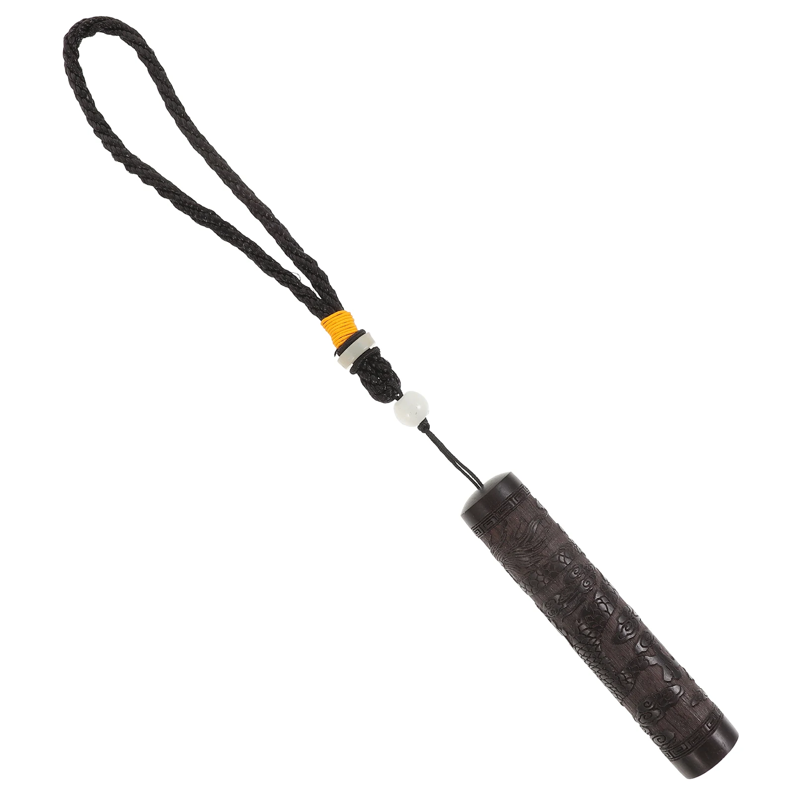 

Toothpick Holder Ebony Dragon Carved Box Portable Mini Bucket H crafted Large Capacity Toothpick Storage Container