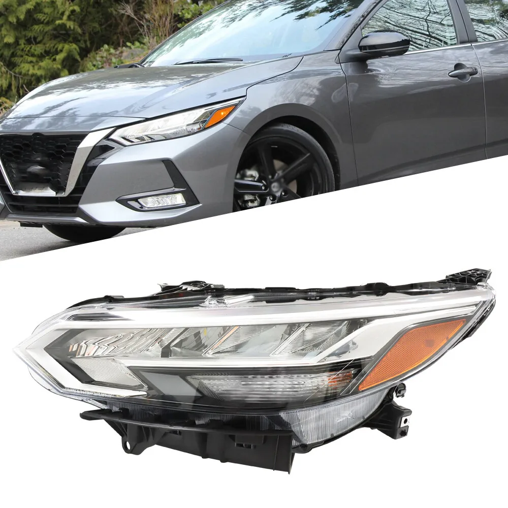

For Nissan Sentra SR 2020 2021 2022 Headlight Assembly Driver LED Chrome Clear
