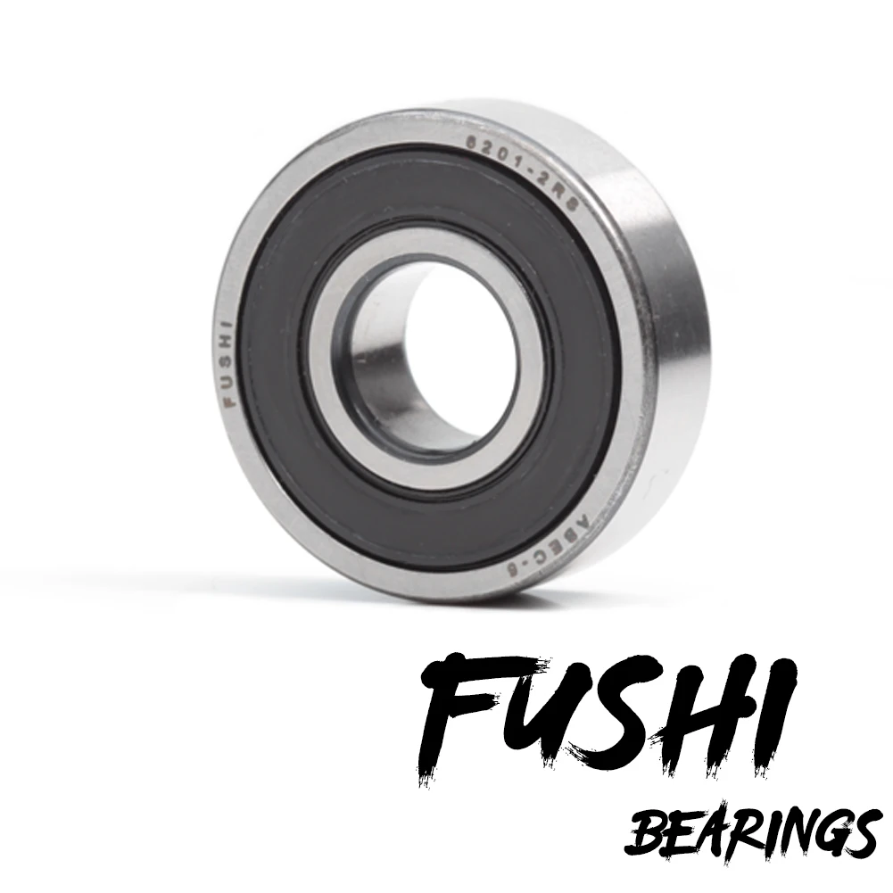 

6201-2RS Ball Bearing 12*32*10 mm 4Pcs Double Rubber Seal ABEC-5 Pre-Lubricated Ball Bearings 6201RS