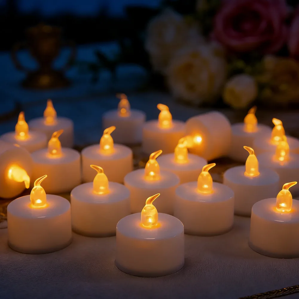 LED Tea Light With/Without Remote Flameless Flickering Candles Electronics Battery Operated Votive Light Home Table Party Decor