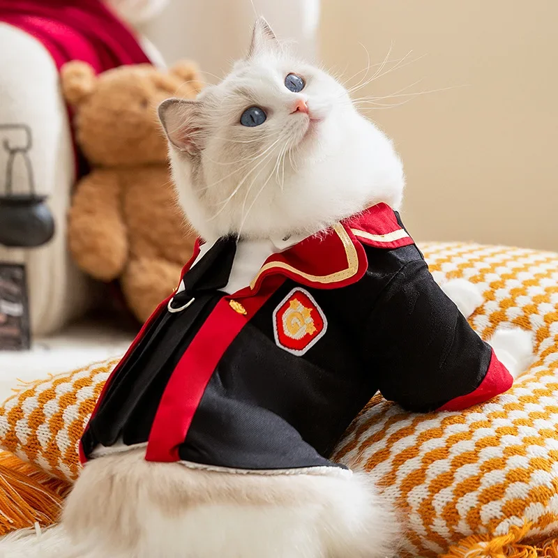 

Осенне-зимняя униформа для кошек, волшебная ветровка, хлопковое пальто, юбка, теплое платье безволосной кошки, одежда для собак