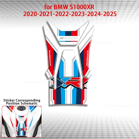 Для BMW S1000XR S1000 XR 2025 2020 2021 2022 2023 2024 3D гелевая наклейка на бак, защитная наклейка для мотоцикла