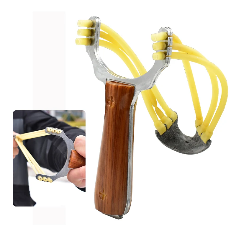 Long-handled Resin Slingshot Large Bow Head Powerful Hunting Cheap Slingshot Shooting Toy Sling Portable Field Hunting Equipment