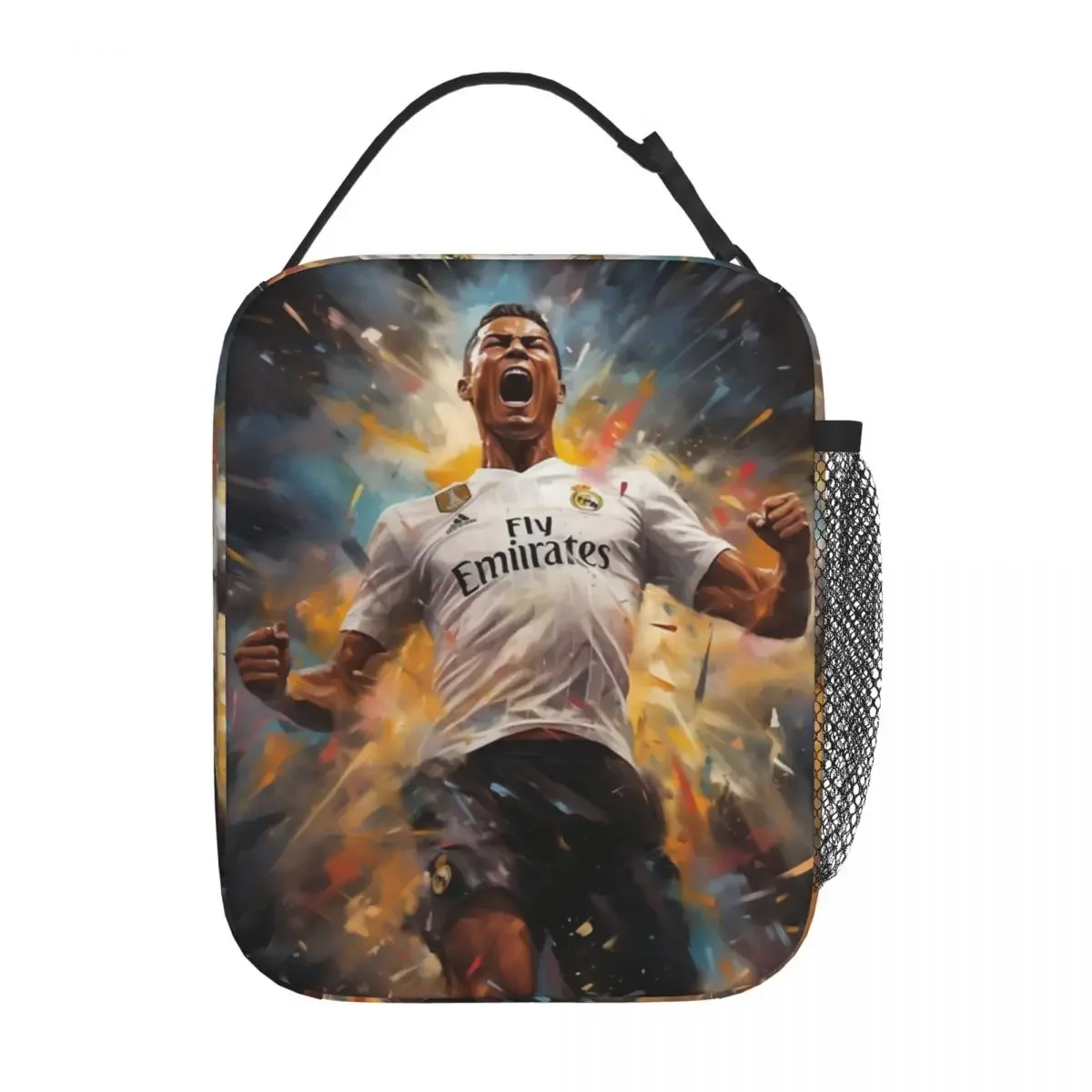 Cristiano Ronaldo Jumps Thermal Insulated Lunch Bags for Picnic Football Portable Bento Box Men Women Cooler Thermal Food Box