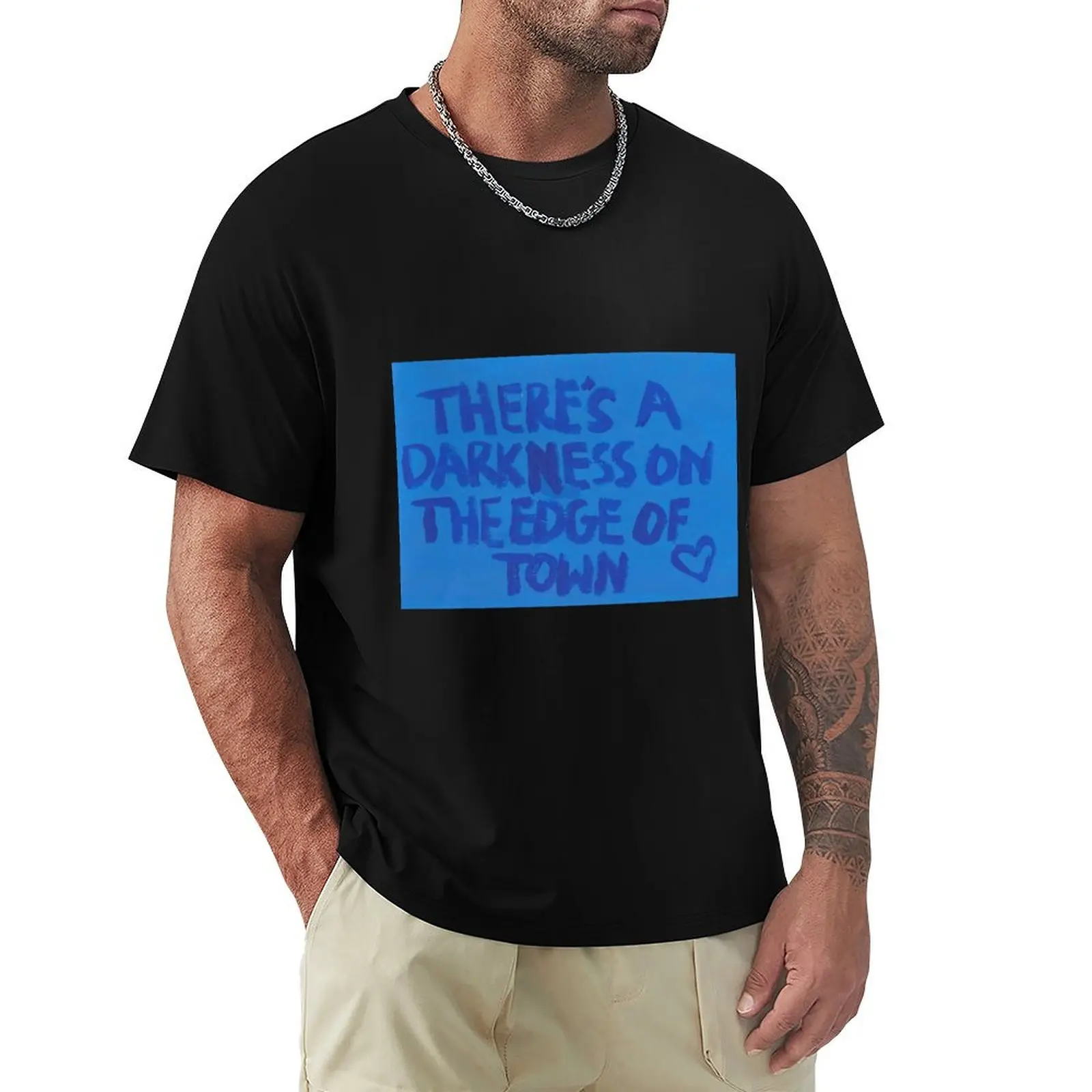 darkness on the edge of town T-Shirt plus size tops sports fans fruit of the loom mens t shirts