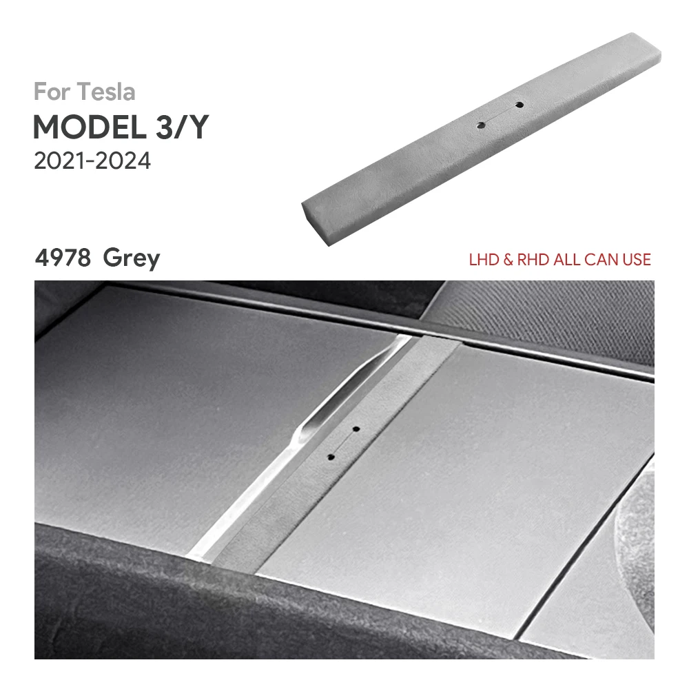 Italian Top Suede Center Console Storage Box USB Shunt Hub Stickers per Tesla Model 3 Model Y 2021 2022 2023 Highland 2024