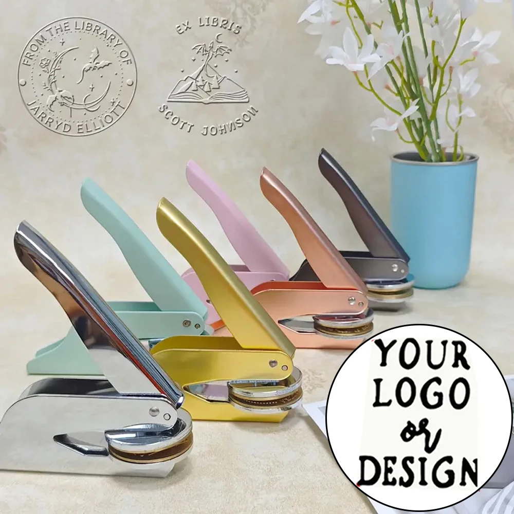 شعار تصميم المزخرف ختم مخصص شعار خاص مخصص مكتبة مخصصة كتاب دعوة الزفاف النقش ختم شركة بطاقة الأختام DIY بها بنفسك