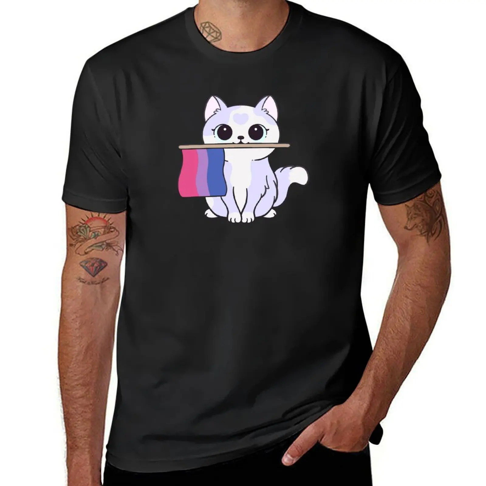 Bisexual Pride Cat | Nikury T-Shirt tees quick drying quick-drying oversized black t shirts for men