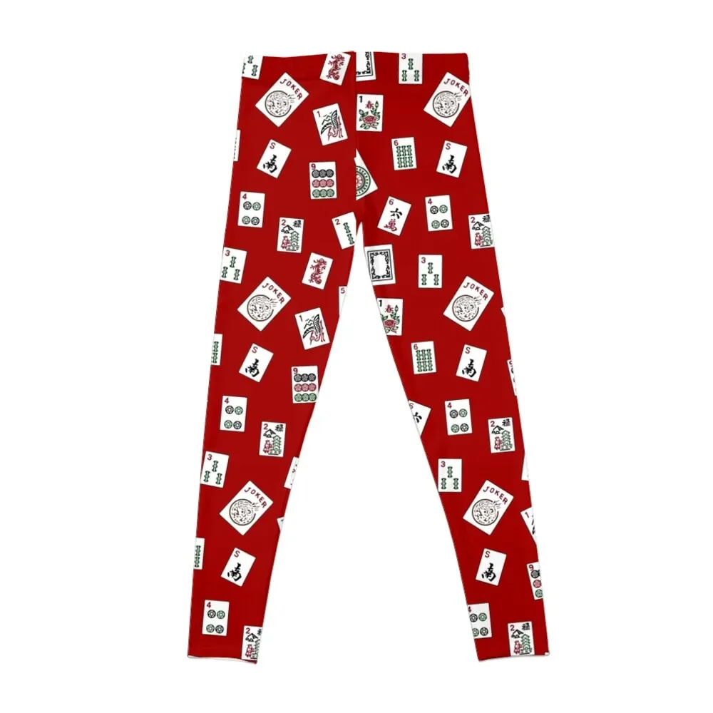 Red Mahjong Leggings Women's sportswear sportswear gym gym top Womens Leggings