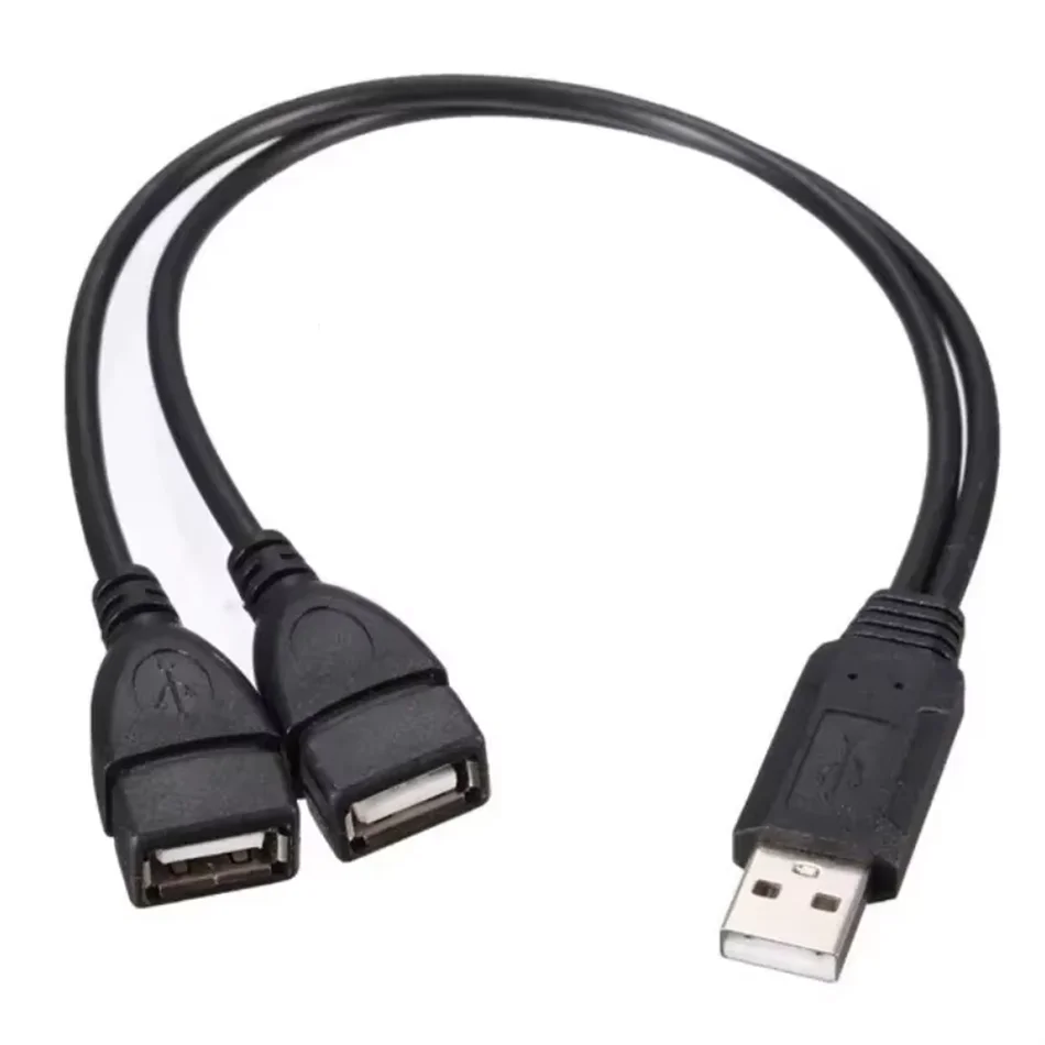 

1 Male Plug To 2 Female Socket USB 2.0 Extension Line Data Cable Power Adapter Converter Splitter USB 2.0 Cable 15/30cm
