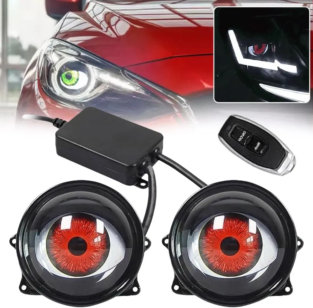 Quality Funny Devils Eyes Fog Lights Headlight 33/6 Mode Changeable New Condition for All Vehicle SUV Auto Pickup Driving Lights