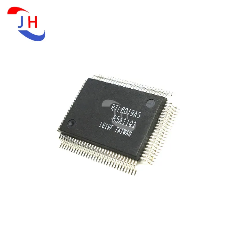 1/2/5Pcs New RTL8019AS-LF TQFP-100 Full Duplex Ethernet Controller IC