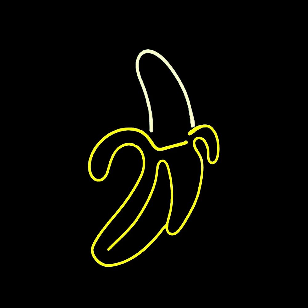 Personalize Banana Fruit Custom Handmade Real Glass Tube Bedroom Decor Store Advertise Display Neon Light Sign Child Gift 8