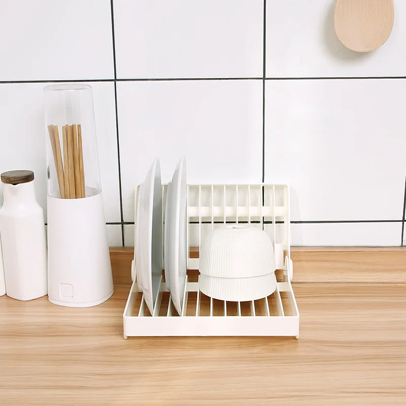 

Foldable Kitchen Plate Storage Drainage Rack Dish Cup Multifunctional Shelf Cutlery Drying Organising Rack Countertop Organiser