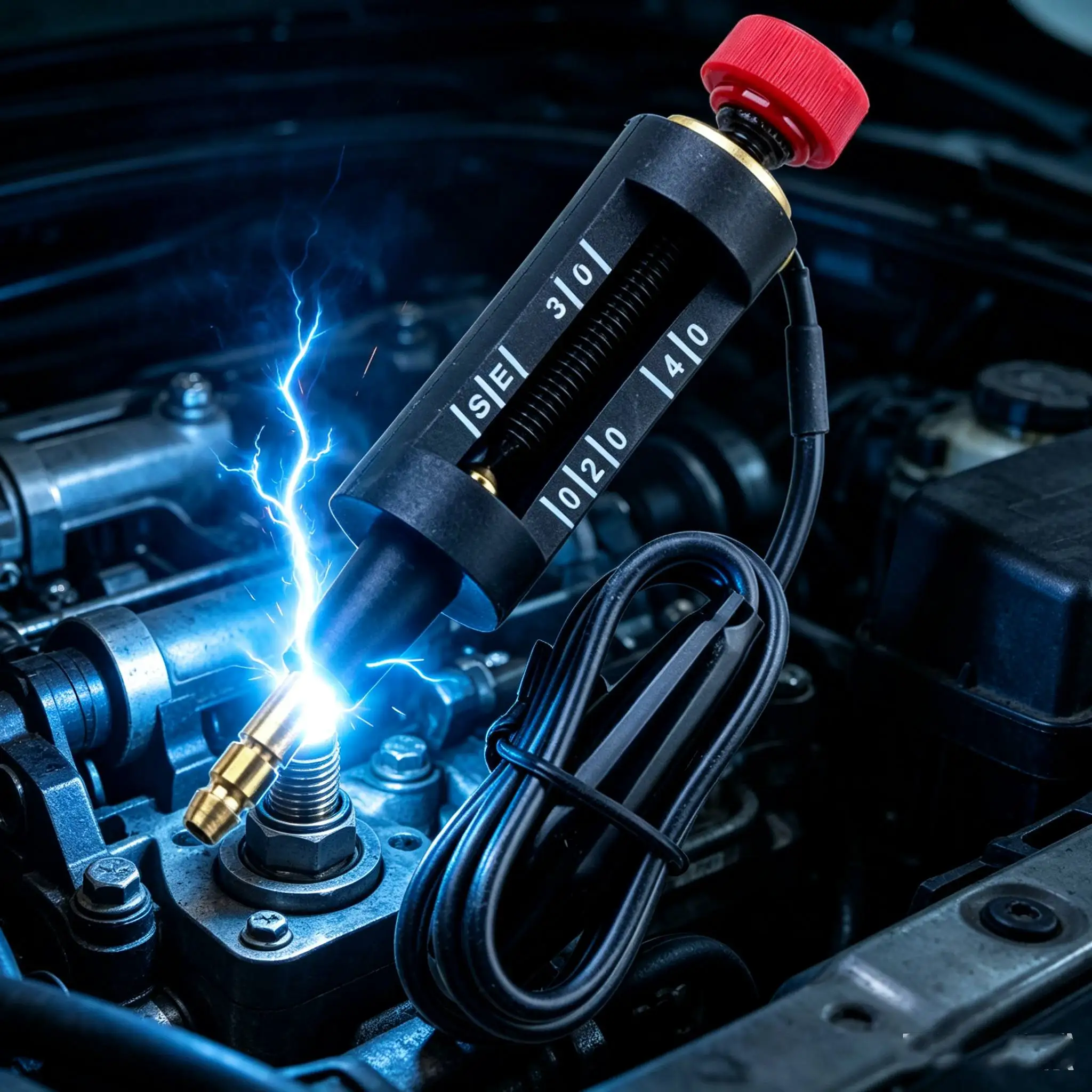 1 Piece Adjustable Spark Tester Ignition Coil Circuit Detector For Car Automotive Diagnostic Tool Black Plastic Probe