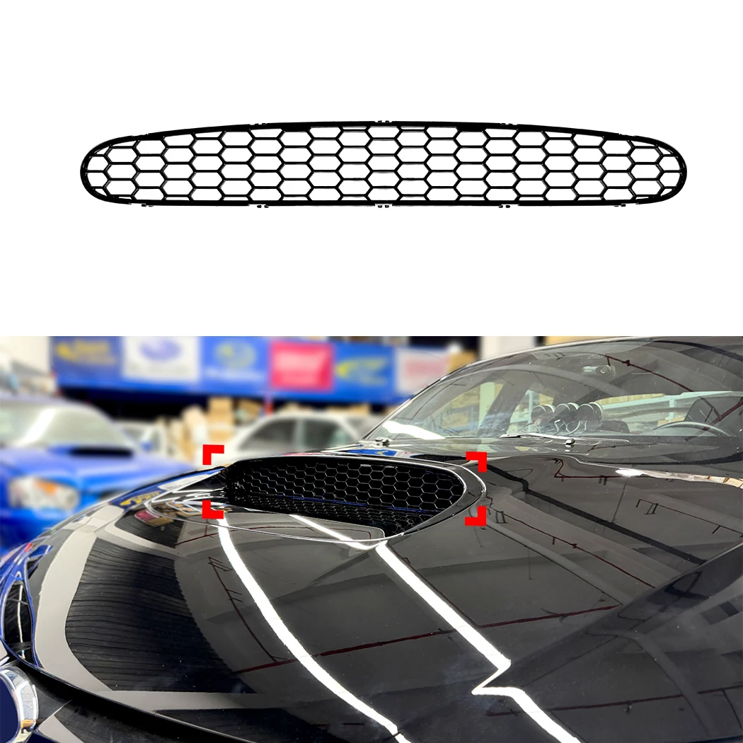 Front Air Intake Scoop Hood Bonnet Grille Vent Cover For Subaru Impreza WRX STI 2008-2014 Glossy Black