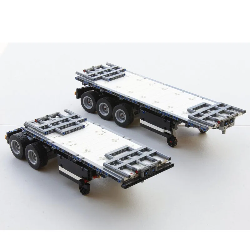 

MOC-88854 Cargo Transport Double Trailer Dump Truck Building Blocks Model Set 1285 PartsMOC Creative Kids Birthday Toy Gifts