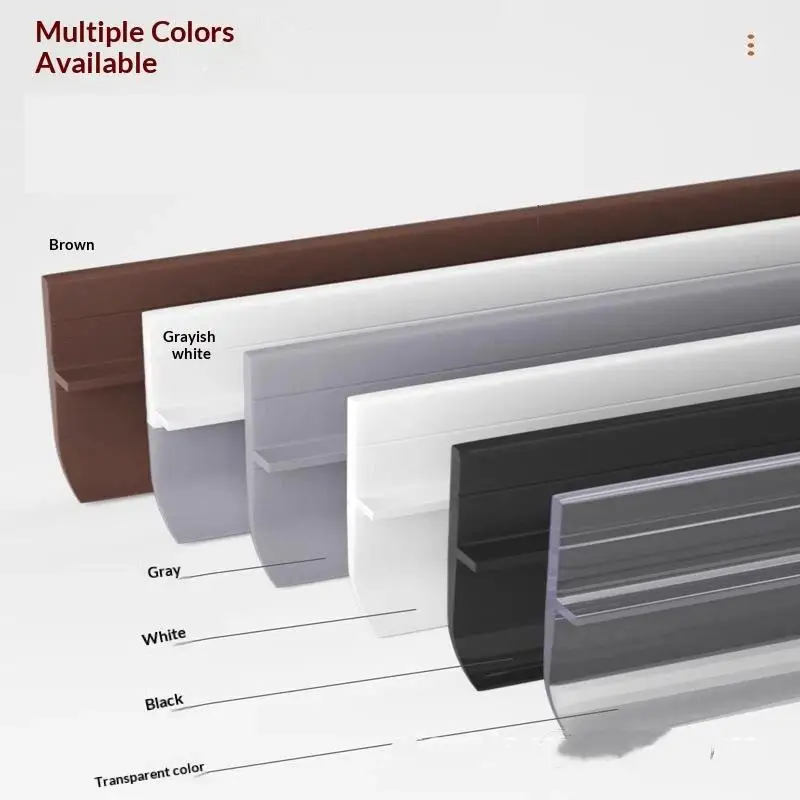 PVC Door Bottom Seal Strip Self Adhesive Soundproof Strong Adhesion Door  Stopper For Glass Window