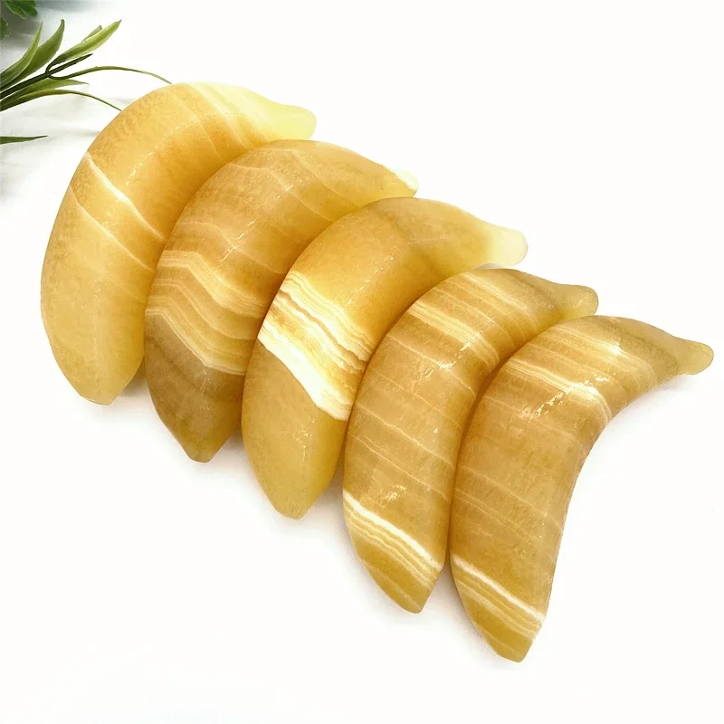 

1PC High Quality Natural Yellow Calcite Crystal Fruit Banana Carving For Home Decoration Or As A Christmas Gifts